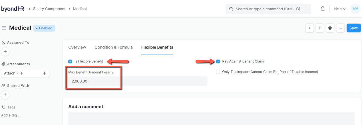 salary component flexible benefits